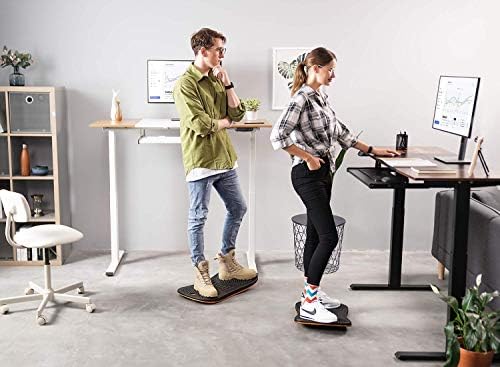 FEZIBO Standing Desk Mat Balance Board, Large, Obsidian Black