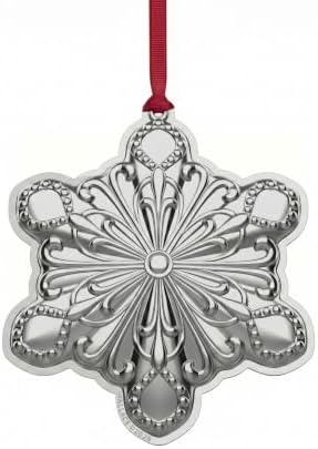 Wallace 2026 Silver-Plated Snowflake Ornament 6th Edition Annual Collectible - Keepsake Box and Velvet Pouch Included - Holiday Tree, Mantel, and Gift Decoration