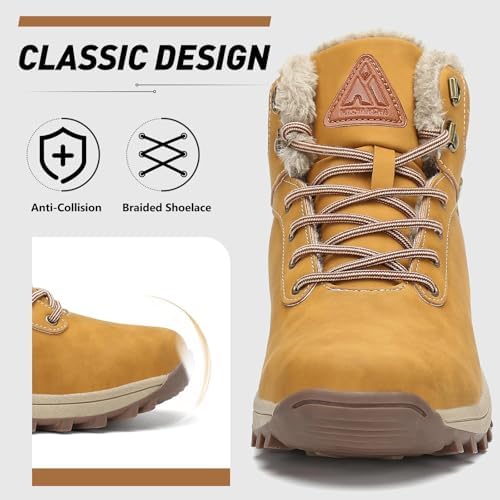 Mishansha Snow Boots for Women Warm Winter Hiking Boots Size 5.5-10.5
