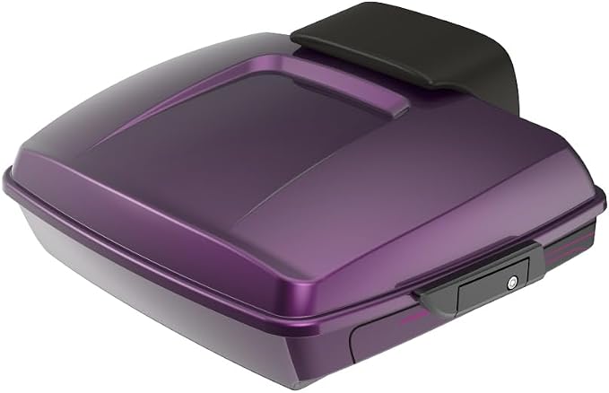 Advanblack Road Glide Tour Trunk Pack Poison Berry Razor Tour Trunk Pack Backrest Pad for '97-'25 Harley Touring Road King Street Glide Electra Glide CVO Models