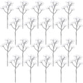 Fangoo 20 Pack 7 Inch Artificial White Berry Picks for Christmas Tree Decor