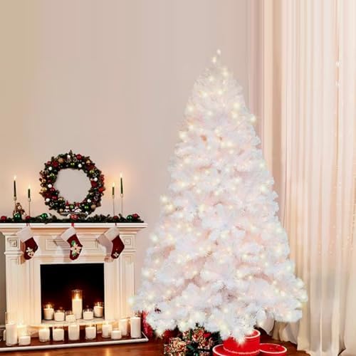 4ft White Prelit Artificial Christmas Tree,Arbol de Navidad Fake Xmas Tree
