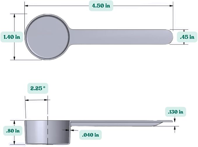 18 mL (18 CC) Long Handle Plastic Measuring Spoon for Coffee, Protein Powder, Pet Food, Spices, Grains, Dry Goods – Food-Grade BPA-Free (Pack of 25)