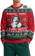 34HD Ugly Xmas Sweater–Funny Knit Christmas Sweater for Women & Men 2025, Long Sleeve Crewneck Holiday Pullover, Unisex Gift