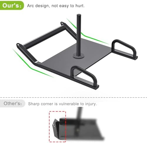 Dolibest Weight Sled, Fitness Sled, Workout Sled for Fitness Strength Training and Speed Improvement, Push-Pull Prowler Training, Suitable for 1-2" Weight Plates, Black
