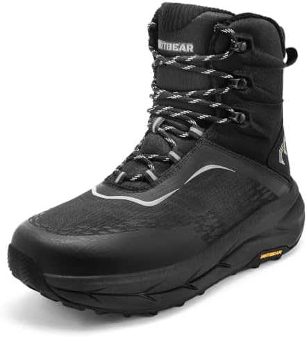 Men's Winter Boots Insulated Warm Lined Wide Toe Box Snow Boots