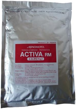 HRVST CHEF'S MARKET AJINOMOTO Meat Glue - Activa RM Transglutaminase Enzyme, 2.2 lb Bag | Enhance Texture, Yield, and Sliceability for Meat, Seafood, and Poultry