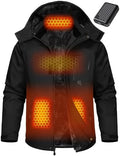 Wulcea Graphene Heated Jacket for Men Fur Lined with Large Capacity Battery Pack
