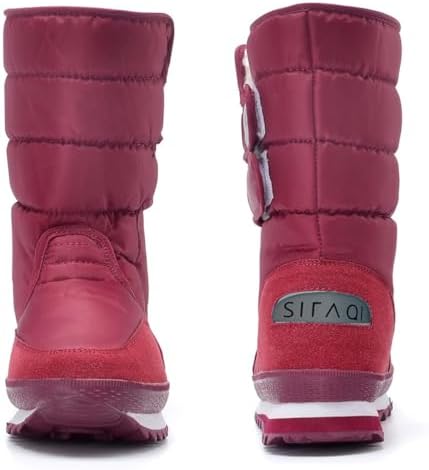 DADAWEN Women's Waterproof Frosty Snow Boot