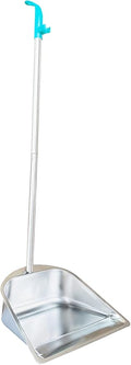 YAYOU Dust Pan with Long Handled for Home, 33.5'' Premium Quality Heavy Duty Stainless Steel Dustpan, Elegant Stand Up Design, Sturdy Dustpans for Home/ Lobby/ Shop/ Office, Dustpan Only