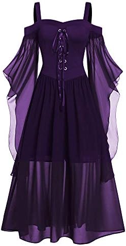 CHARMMA Women's Plus Size Butterfly Sleeve Gothic Halloween Dress