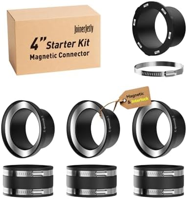 Magnetic Dust Collection Fittings for 4" Woodwork Shop Vacuum Hoses