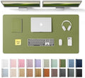 YSAGi Leather Desk Protector, Office Mat, Large Mouse Mat, Non-Slip PU Leather Blotter, Laptop Desk, Waterproof Writing Pad for Office and Home (Green, 47.2" x 23.6")