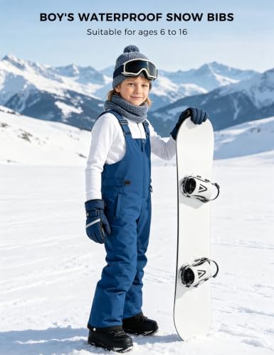 Wantdo Kids Snow Pants Boys & Girls Waterproof Insulated Ski Bib Overalls