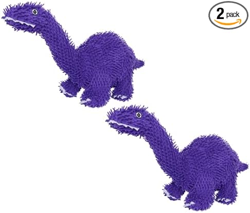 MIGHTY® 2 Pack Microfiber Medium Brachiosaurus Dog Toys | Ultra Durable Plush Toy with Multiple Layers & Reinforced Seams , Washable and Floats , Mighty® Construction