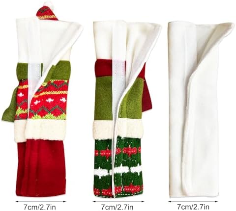 PTFNY 3 Piece Set Christmas Snowman Refrigerator Door Handle Covers Appliance Handle Covers Christmas Decorations Fits Standard Size Kitchen Refrigerator Microwave Oven Or Dishwasher