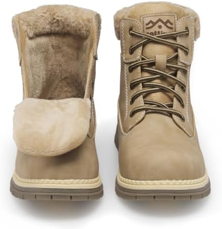 COTTIMO Womens Snow Hiking Winter Boots Casual Fur Lined Fashion Boots