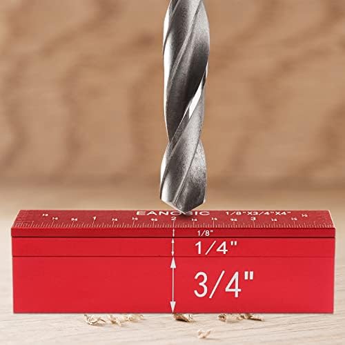EANOSIC Setup Blocks Height Gauge Set, 8pcs Precision Aluminum Setup Bars for Router and Table Saw Accessories Woodworking Set Up, Bars Include Laser Engraved Size Markings (Extra Long 4 Inch)