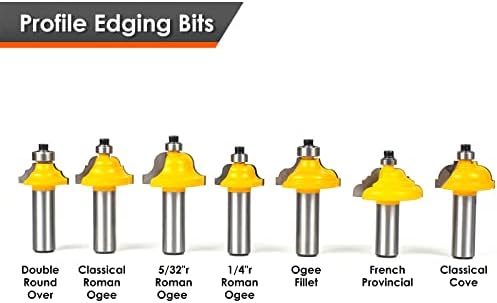 Router Bits Set 1/2 Inch Shank - BAIDETS 70 Pcs Router Bit Professional Carbide 1/2 Inch Shank Kit for Carpenter Woodworking