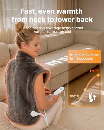 RENPHO Heating Pad for Back, Christmas Gift for Women, FSA Eligible HSA