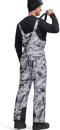 FREE SOLDIER Mens Snow Bibs Ski Snow Pants Softshell Ski Bib Overalls