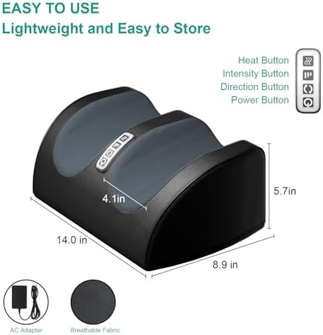 LINGTENG Shiatsu Foot Massager with Heat, FSA Eligible HSA Foot Massager