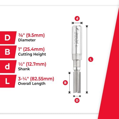 Amana Tool - 47226 Carbide Tipped Flush Trim Plunge Template 3/8 Dia x 1 2" Shank