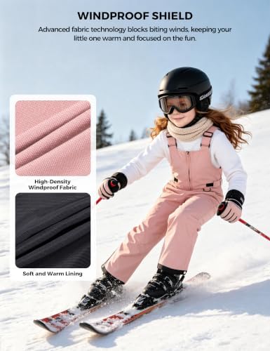 Wantdo Kids Snow Pants Boys & Girls Waterproof Insulated Ski Bib Overalls