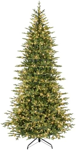 Puleo International 9ft Pre-Lit Slim Balsam Fir Christmas Tree