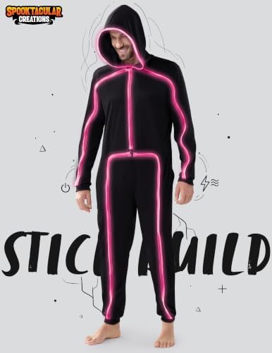 Spooktacular Creations Halloween Costume Adult Glow in the Dark Costume Men