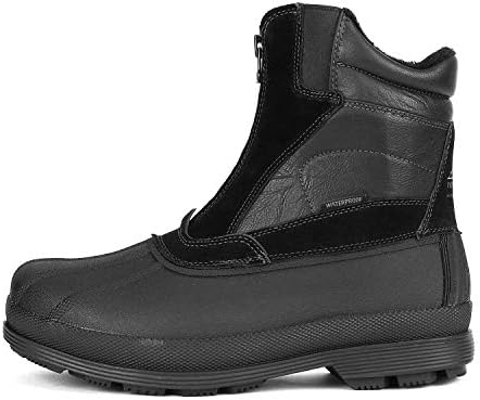 NORTIV 8 Men's Zip Winter Snow Boots Slip on
