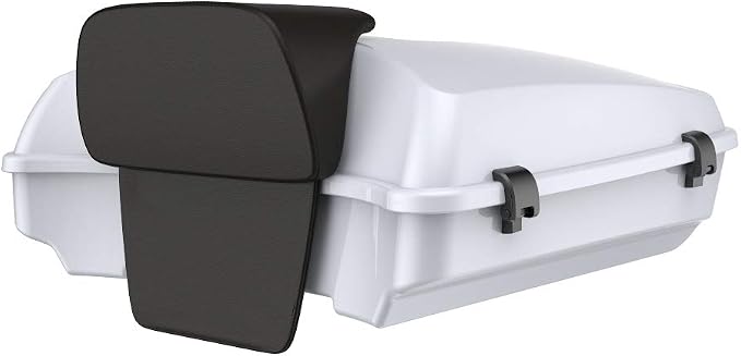 Advanblack Road Glide Tour Trunk Pack Crushed Ice Pearl Razor Tour Trunk Pack Backrest Pad for '97-'25 Harley Touring Road King Street Glide Electra Glide CVO models