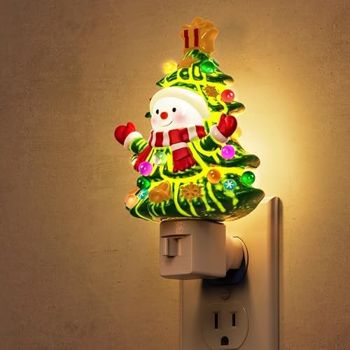 L LOHAS LED Christmas Tree & Snowman Night Light