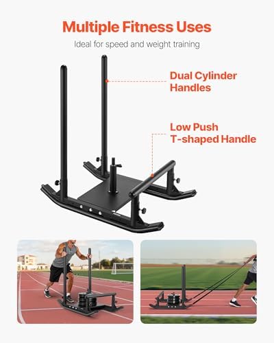VEVOR Weight Sled,Workout Sled for Push-Pull Running & Strength Training