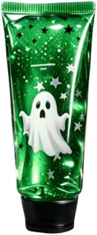 Halloween Ghost Shapes Squishy Cube Stress Balls for Adults, Cute Slow Rising Ghost Squeeze Toy, Halloween Decorations Sensory Fidget Birthday Gift Party Favor(Green)