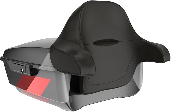 Advanblack 2025 RG Tour Trunk Pack Hot Lap King Tour Trunk Pack+Wrap-Around Backrest Pad Fits For Harley Touring CVO Road King Street Glide Electra Glide Ultra Limited 1997-2025