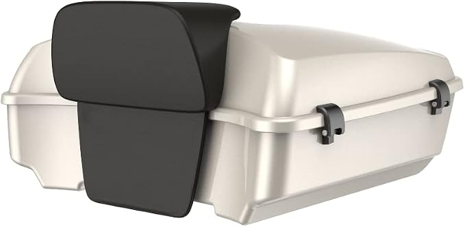 Advanblack Road Glide Tour Trunk Pack White Sand Pearl Chopped Tour Trunk Pack Backrest Pad for '97-'25 Harley Touring Road King Street Glide Electra Glide CVO models