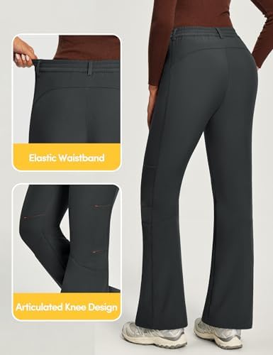 IUGA Snow Ski Pants Womens Waterproof Softshell Fleece Insulated Outdoor