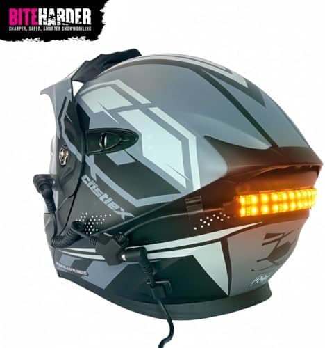BITEHARDER Snowmobile Helmet Safety Light, Amber
