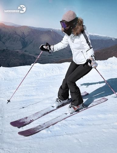 Moosehill Women's Snow Pants Flared: Zipper Mesh Vents Water Resistant