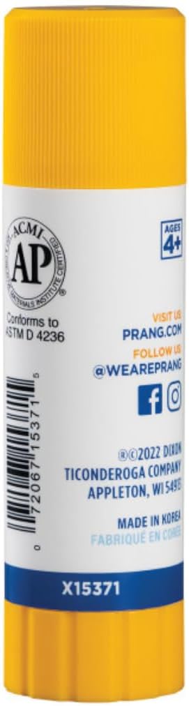 Prang Washable Glue Stick, Clear, 1.27 oz., 12 Count