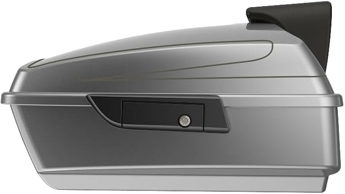 Advanblack Road Glide Tour Trunk Pack Dark Platinum Chopped Tour Trunk Pack Backrest Pad for '97-'25 Harley Touring Road King Street Glide Electra Glide CVO models
