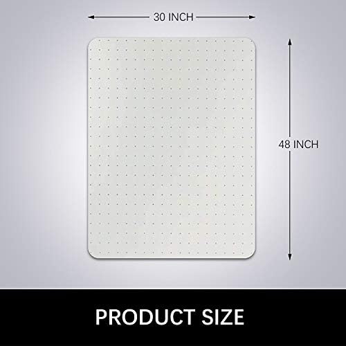 Kuyal Desk Chair Mat for Carpet, 30'' x 48'' Rectangle Transparent Mats