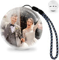 Upgrade Memory Orb Video Player, No App Crystal Sphere 3D Photo Display Ornament 2.7 in 4GB Built-in Dream Ball, Cordless Digital Light for Christmas Memorial Gift Baby Wedding (White Orb)