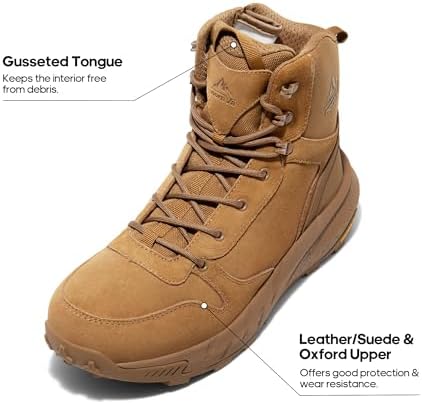 NORTIV 8 Men's Military Tactical Boot Zipper Lightweight