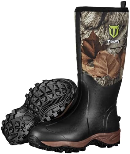 TIDEWE Rubber Neoprene Boots for Men and Women, Waterproof Rain Boot