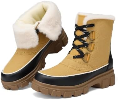 DREAM PAIRS Women’s Lace Up Ankle Snow Boots