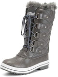 POLAR Womens Snow Boot Nylon Tall Winter Fur Lined Snow Warm Waterproof Rain Boot