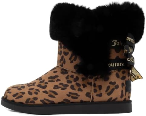 Juicy Couture Women's Slip On Winter Snow Boots Warm & Insulated Fur Lining Comfortable Fashion Booties