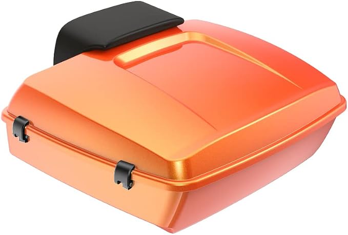 Advanblack Road Glide Tour Trunk Pack Tequila Sunrise Chopped Tour Trunk Pack Backrest Pad for '97-'25 Harley Touring Road King Street Glide Electra Glide CVO models
